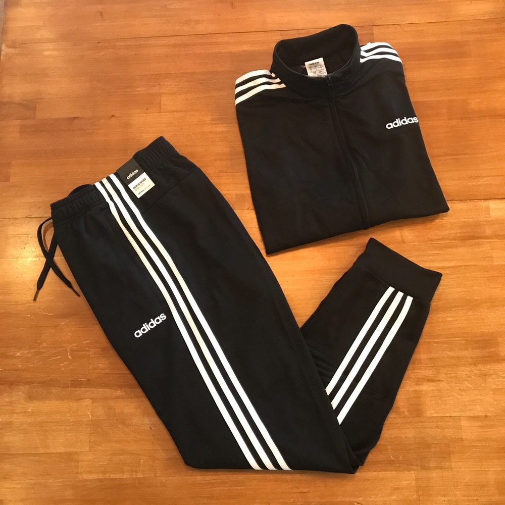 ADIDAS Black 3-Stripes Track Suit